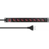 Listwa zasilająca Lanview 8 gniazd 2 m juoda (LVR-2MIT-SW-IT8)