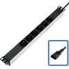Listwa zasilająca Lanview POWER STRIP 19 PDU 6 gniazd Juodas