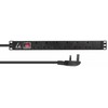 Lanview rozdzielacz zasilania PDU 6 x gniazdo jungiama į tinklą 1.4U Juodas (LVR-3MUK-SW-UK6)