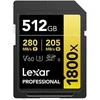Atminties kortelė LEXAR PRO 1800X SDXC U3 (V60) UHS-II R270/W180 512GB