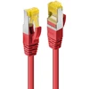 Tinklo Kabelis - LINDY RJ45 S/FTP LSZH Tinklo Kabelis, Cat.6A Kištukas, Cat.7 Neapdirbtas Kabelis, 15 m, Raudonas