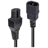 Energijos Laidas - Lindy 1m C14 į C15 Karšto Būvio 10A/250V Juodas