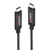 USB Kabelis - LINDY Aktyvus USB 3.2 Gen 2 C/C Laidas, 10Gbps, 8K, 60Hz, 100W, 3 m, Juodas