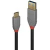 USB Kabelis - LINDY Anthra Line USB 3.2 Type A į C Laidas, M/M, 10Gbps, 3 m, Juodas