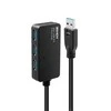 USB Hub - LINDY USB 3.0 Aktyvus Prailginimo Pro Hub Laidas, 10 m, Juodas