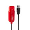 USB Prailginimo Laidas - LINDY USB 2.0 Aktyvus Prailginimo Laidas Pro Extend Type M/F, 8 m, Juodas