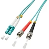 Lindy Pluoštinis Laidas - LC/ST OM3 1m 50/125µm Multimode