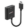 Lindy HDMI do VGA 100mm juoda