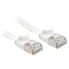 Tinklo Kabelis - LINDY Cat.6A U/FTP Plokščias Tinklo Kabelis, RJ45, M/M, 500MHz, 32AWG, 10 m, Baltas