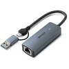 Tinklo Adapteris - LINDY USB 3.2 Gen 1 į 5G Ethernet Konverteris, 5Gbps, USB tipo A/C, Pilkas