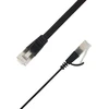 LinkIT Płaski kabelis sieciowy RJ-45, Cat.6a, U/FTP, PVC, juoda, 4.5 m (STP-FL6A-00450-BLK)