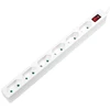 LogiLink Outlet Strip, 6 euro sockets, w/ switch, baltas