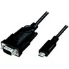 LOGILINK AU0051A USB2.0 Type-C kabelis USB-C/M į DB9/M serijos 1,2 m Win11
