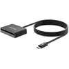 Skaitytuvas Manhattan USB 2.0 Typ-C czytnik kart Smartcard- Micro SDXC