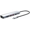 Šakotuvas Manhattan 153966 knyginių kompiuterių dokas / jungčių replikatorius Vielinis USB 3.2 Gen 2 (3.1 Gen 2) Type-C Sidabras