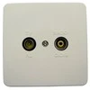 Maximum Wall outlet TV/Radio finish. T0BX