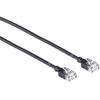 Mercodan Kabelis sieciowy RJ-45, Cat.6a, U/UTP, LSZH, Slim, juoda, 15 m (371928150)