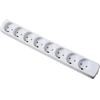 Mercodan Power strip 8 outlets earthed 10m cord, baltas