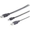 Kabelis USB MicroConnect USB-A - 0.6 m Juodas (USBAAB06)