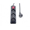 MicroConnect 3 padėčių maitinimo laido įjungimo/išjungimo jungiklis, prancūziškas E tipo, 1,5 m