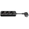 MicroConnect maitinimo juosta 3 lizdai 3 m juoda (GRU0033B)