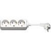 „MicroConnect Microconnect“ 3 krypčių „Schuko“ lizdas 5M Baltas elektros lizdas 3 x F tipo Baltas