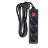 Maitinimo kabelis MicroConnect Microconnect MC-GRU00315BS skirstytuvas 1,5 m 3 x maitinimo lizdai, skirtas naudoti viduje, juodas