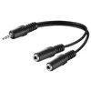 Kabelis MicroConnect Jack 3,5 mm - Jack 3,5 mm x2 0,2 m juoda (AUDLR02)