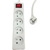 Listwa zasilająca MicroConnect MC-PSOO040500FRW su wyłącznikiem 4 gniazda Baltas