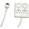 Listwa zasilająca MicroConnect MC-PSSQUARE040150FRW Rozgałęziacz 4 gniazda 1,5m Baltas