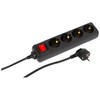 Kabelis zasilający MicroConnect Microconnect MC-GRU00415BS rozgałęziacz 1,5 m 4 x gniazdo jungiama į tinklą Wewnętrzna Juodas