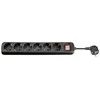 Galios juosta MicroConnect 6 lizdai 1,8 m juodos (GRU006B)