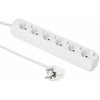 MicroConnect Rozgałęziacz 5 m 6 x gniazdo jungiama į tinklą balta (GRU0065WA)
