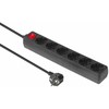 Maitinimo kabelis MicroConnect MC-GRU00615BS skirstytuvas 1,5 m 6 x tinklo lizdai Vidinis juodas
