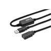 USB kabelis MicroConnect USB-A - USB-A 10 m Juodas (USB2.0AAF10A)