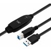 USB MicroConnect USB-A - USB-B laidas 7 m Juodas (Active USB 3.2 Gen 1 A-B 7 m)