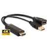 AV adapteris MicroConnect HDMI - DisplayPort + USB- A juodas (HDMDPP1)
