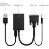 Adapteris AV MicroConnect D-Sub (VGA) - HDMI + USB-A juoda (VGAHDMI)
