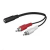 Kabelis MicroConnect Jack 3,5mm - RCA (Cinch) x2 0,2m juoda (AUDALH02)
