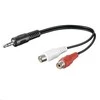 Kabelis MicroConnect Jack 3,5mm - RCA (Cinch) x2 0,2m juoda (AUDALHF02)