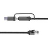 Kabelis USB MicroConnect USB-A + USB-C - RJ-45 1 m Juodai-sidabrinė (CAT6 FTP to USB A-C adapter)