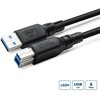 Kabelis USB MicroConnect USB-A - USB-B 1 m Juodas (ColorFlex USB 3.2 A-B Gen 1)