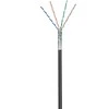 Goobay MicroConnect F/UTP CAT5e lauko kabelis, 100 m, juodas daugiagyslis AWG 26 CCA, PE apvalkalas