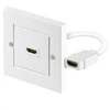 Kabelis MicroConnect HDMI sieninis lizdas 1 port baltas - HDMWALL1