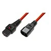 MicroConnect Assmann Electronic ASM IEC-PC1387 maitinimo kabelis, C14 kištukas, H05VV-F 3 X 1,00 mm2 iki C13 IEC LOCK 3 m raudonas