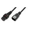 MicroConnect IEC LOCK C13–C14 maitinimo laidas