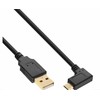 MicroConnect USB kabelis InLine USB-A - mikroUSB 0,5 m juoda (31705T)