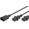 Maitinimo kabelis MicroConnect C13x2 - C14, 1,8m (PE061318)