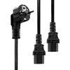 MicroConnect Y-Cord maitinimo laidas, 2 x C13, 3m (PE011330)