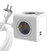 „MicroConnect“ – 4 krypčių „Schuko“, 2 USB prievadų maitinimo blokas – su 1,5 m laidu